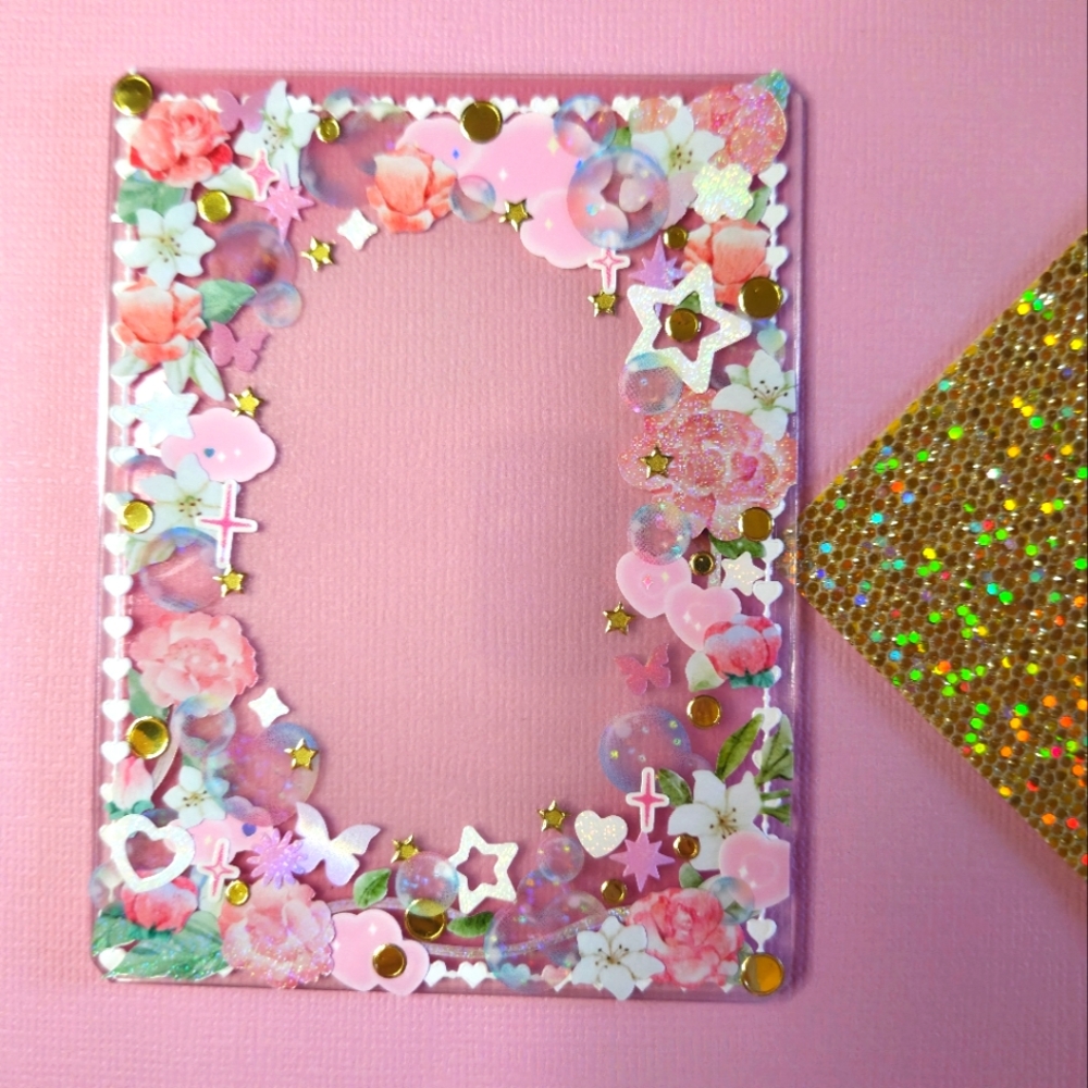 Pink Rose Gold White Floral Toploader Deco